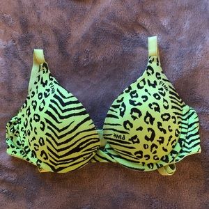 Victoria’s Secret Pink Lime Green Push Up Bra 32B